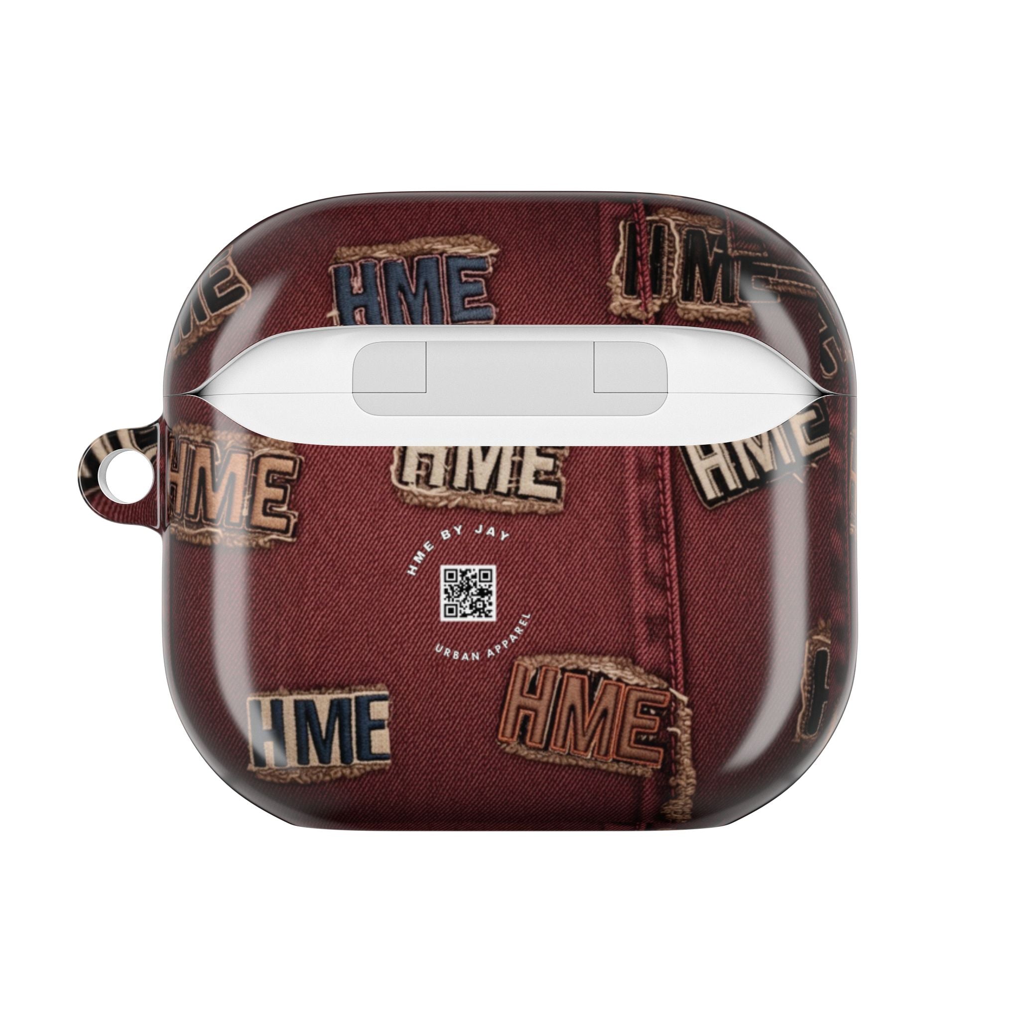 AirPod Case -HME  Stressed Denim with Patches design