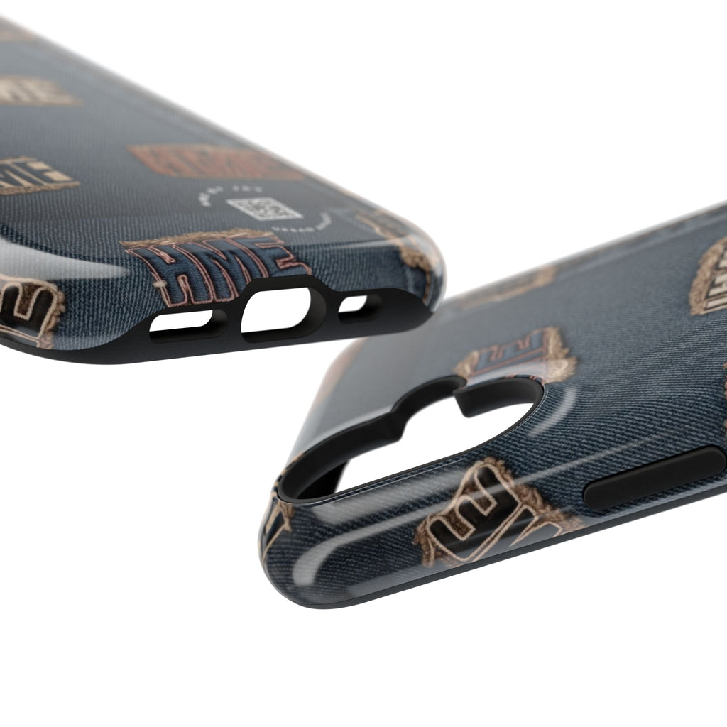 Phone Case Stressed Denim HME Patches Impact-Resistant