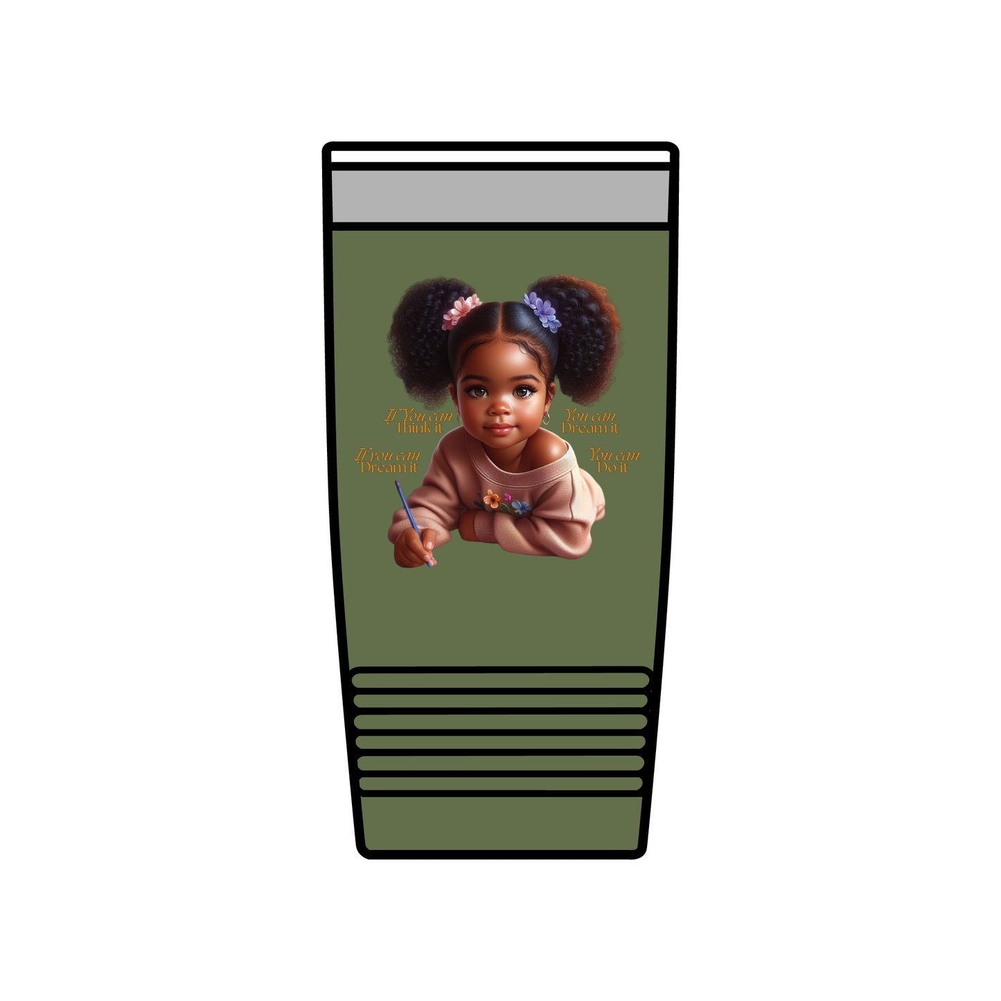 Ahnye’s Melanin Collection If you can dream it Insulated Tumbler, 20oz