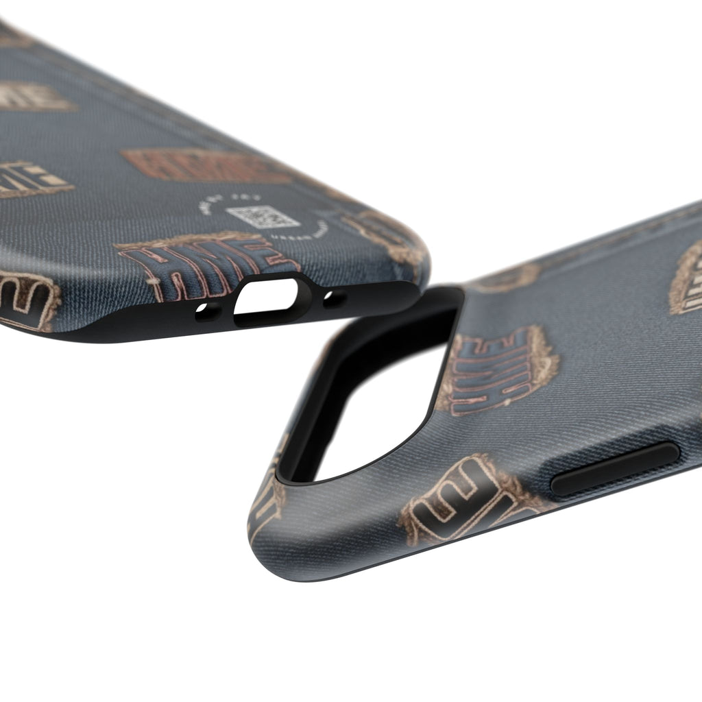 Phone Case Stressed Denim HME Patches Impact-Resistant