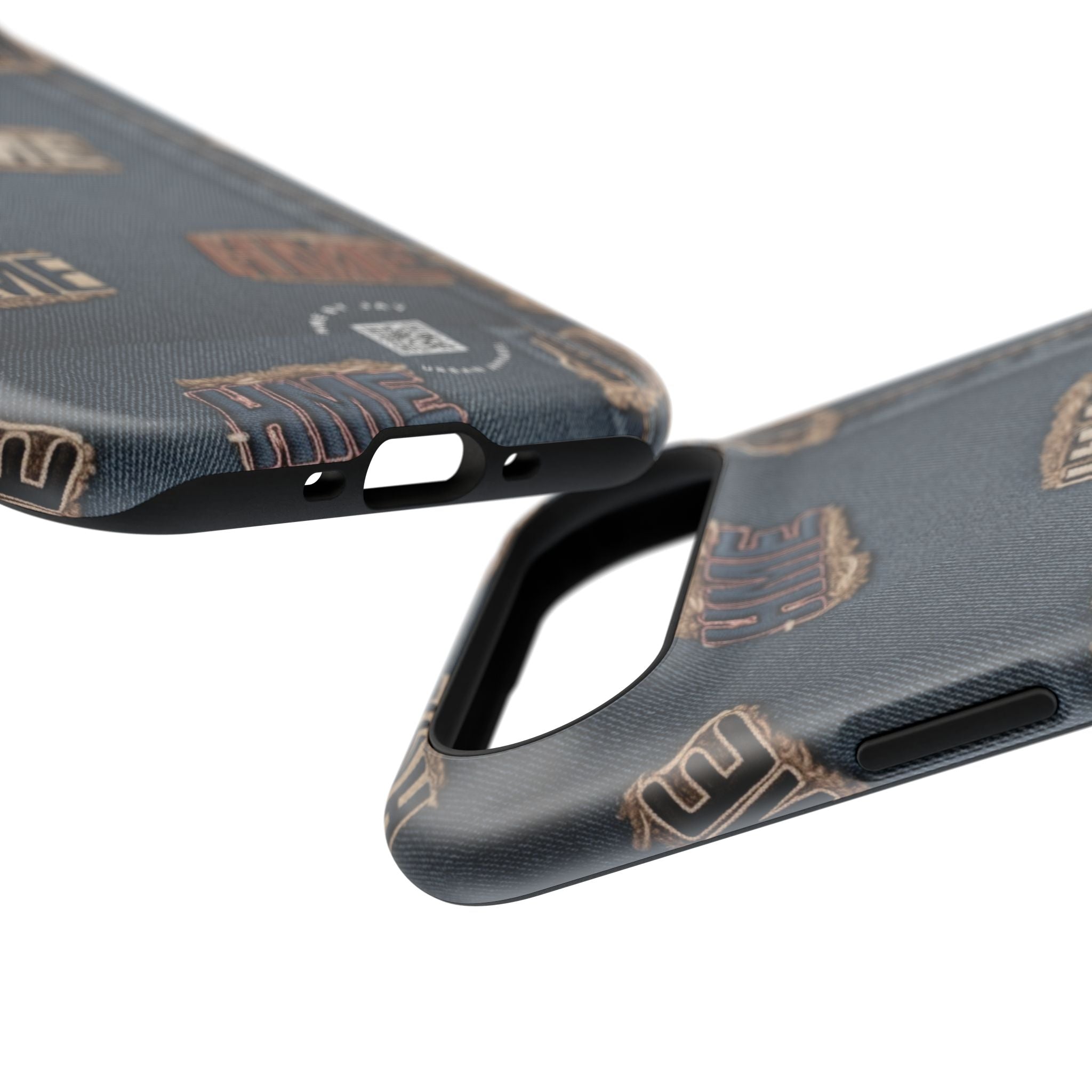 Phone Case Stressed Denim HME Patches Impact-Resistant
