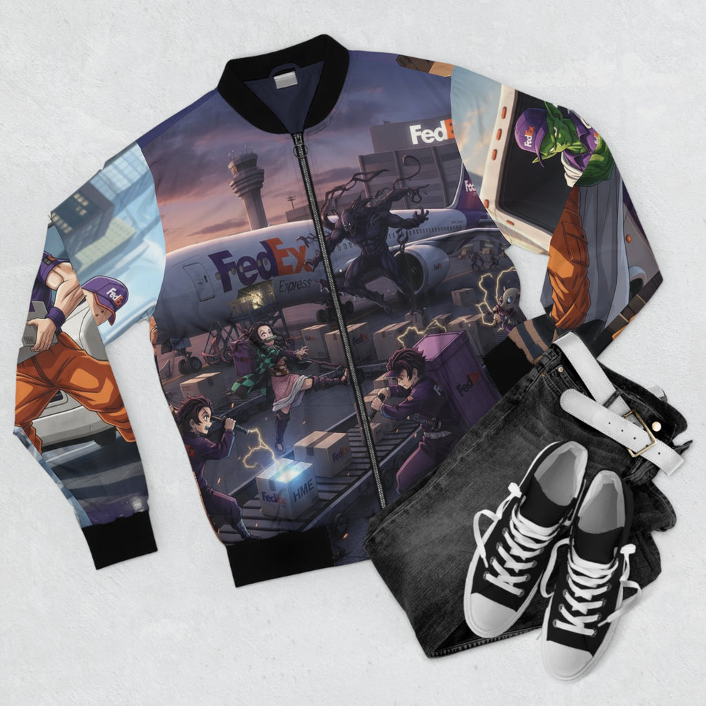 Anime Mashup Men's Bomber Jacket - FedEx Express Design for MEM HUB Fans
