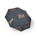 Umbrella - HME Blue Stressed Denim with Patches Design