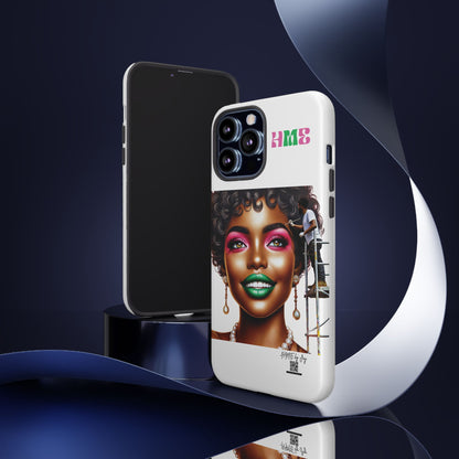 Phone Case - Ahnye's Melanin Collection Devine 9, AKA creation of beauty (White)