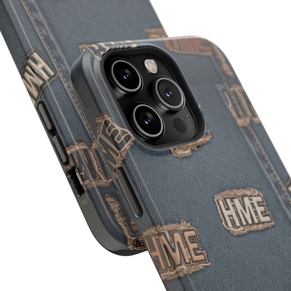Phone Case Stressed Denim HME Patches Impact-Resistant