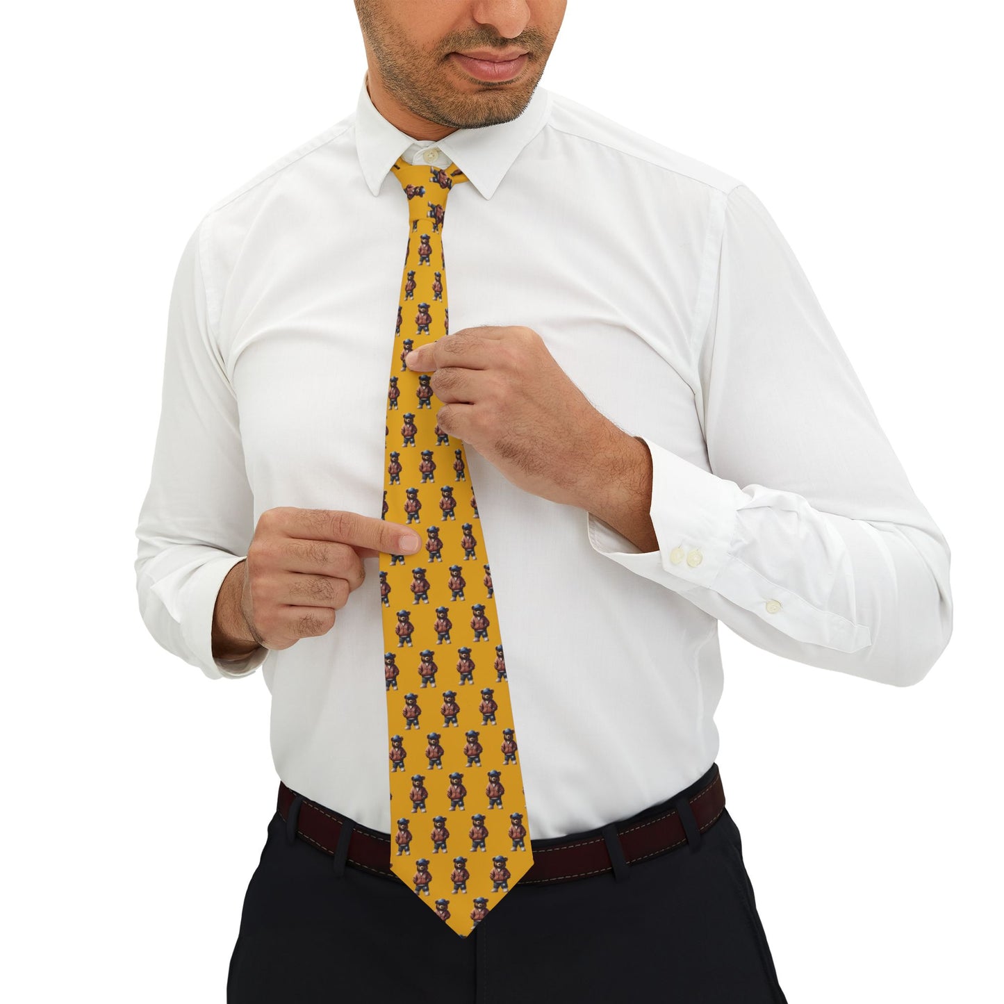 HME Bear Logo Collection Yellow Collection Necktie