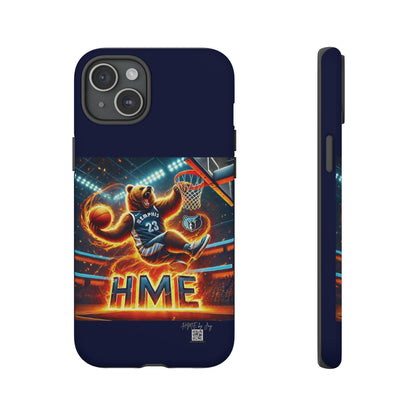 Phone Cases - Memphis Grizzlies Bear Dunkin on Fire Design