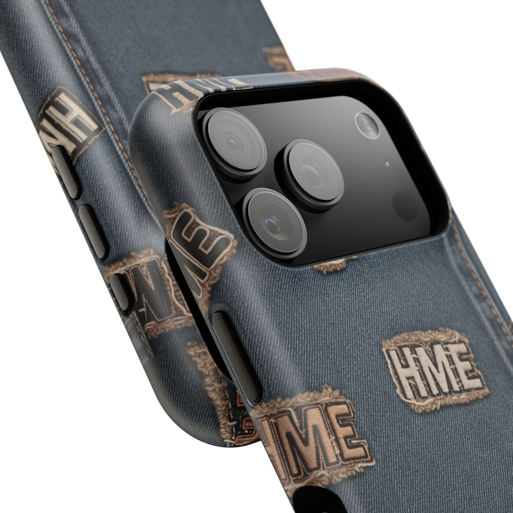 Phone Case Stressed Denim HME Patches Impact-Resistant