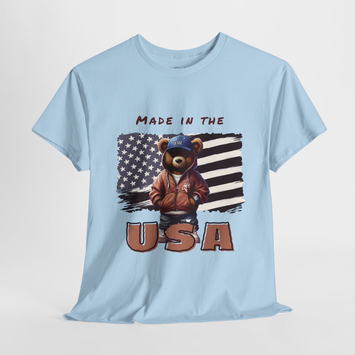 HME Bear Logo Made in the USA Unisex Heavy Cotton Tee