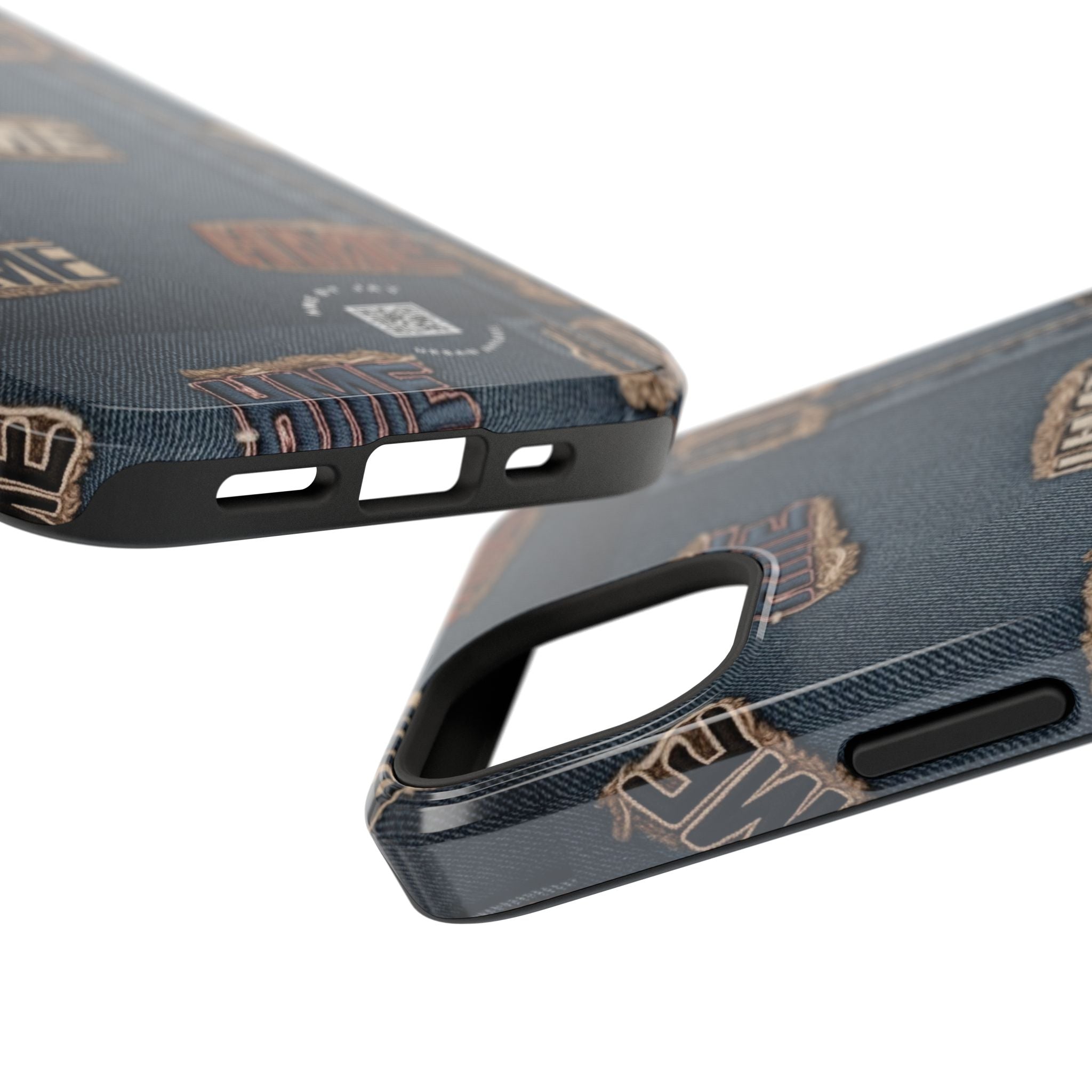 Phone Case Stressed Denim HME Patches Impact-Resistant