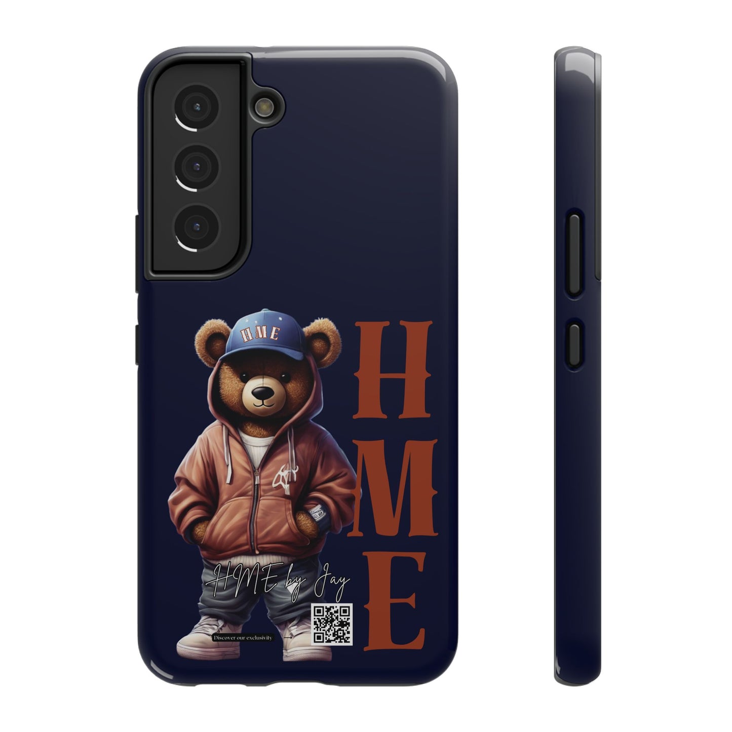 HME Bear Logo Collection Navy Blue Impact-Resistant Cases