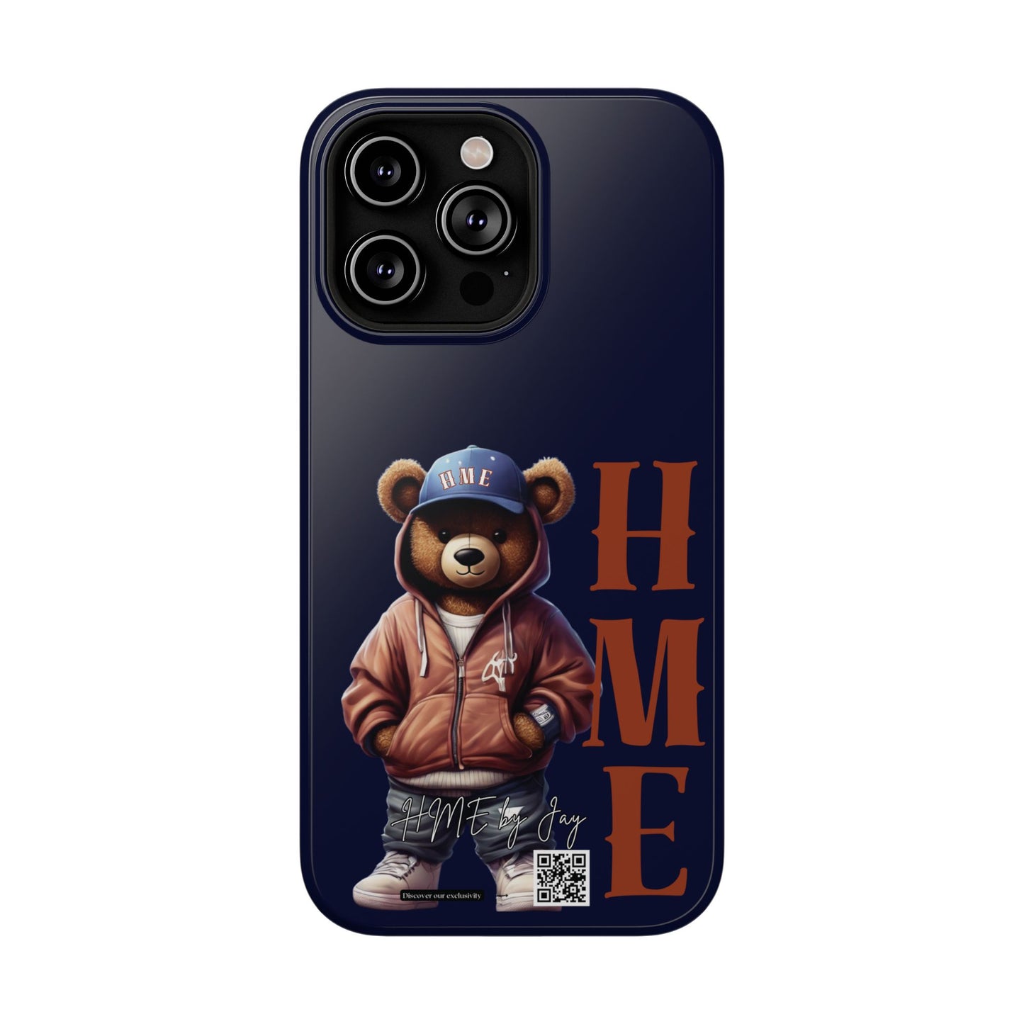 HME Bear Logo Collection Navy Blue Impact-Resistant Cases