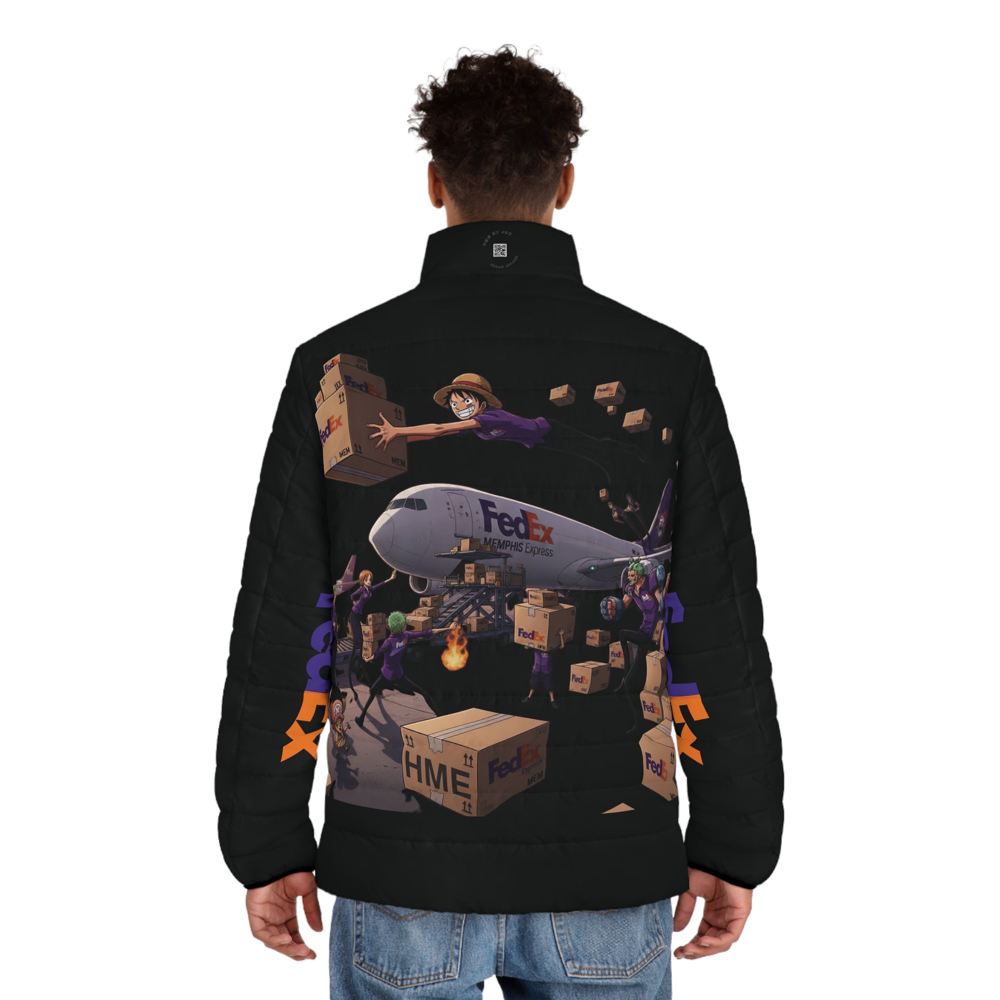 One Piece  FedEx Crossover Men's Puffer Jacket