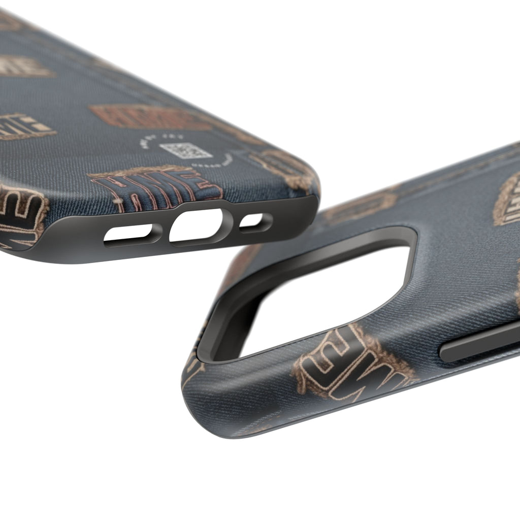 Phone Case Stressed Denim HME Patches Impact-Resistant