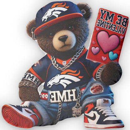 Broncos Valentine Custom Shaped Pillow