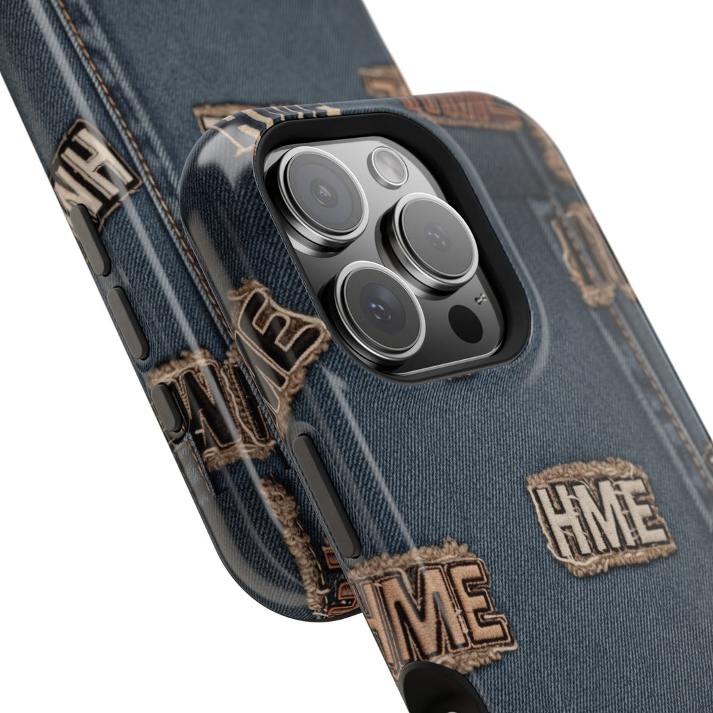 Phone Case Stressed Denim HME Patches Impact-Resistant