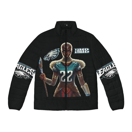 Puffer Jacket - Philadelphia Eagles Wakandan Woman Warrior Design