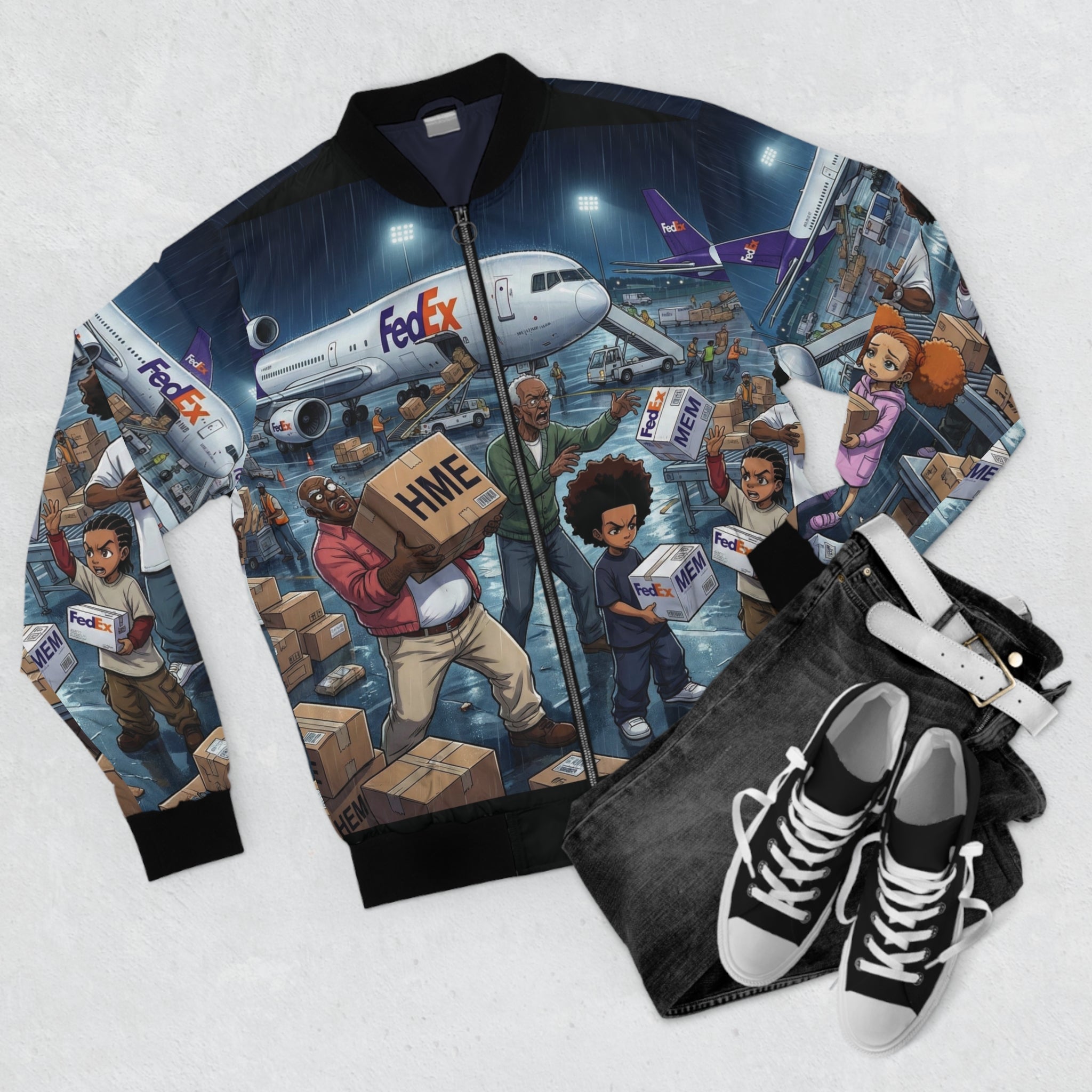 Boondocks x FedEx Graphic Bomber Jacket