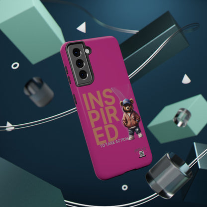 Phone Cases - HME Logo Bear, Inspired to take action Pink
