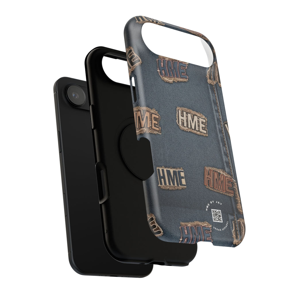 Phone Case Stressed Denim HME Patches Impact-Resistant