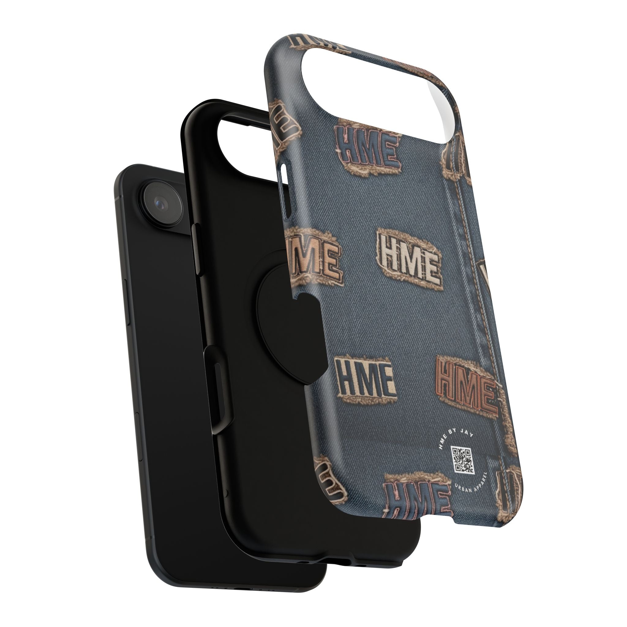 Phone Case Stressed Denim HME Patches Impact-Resistant