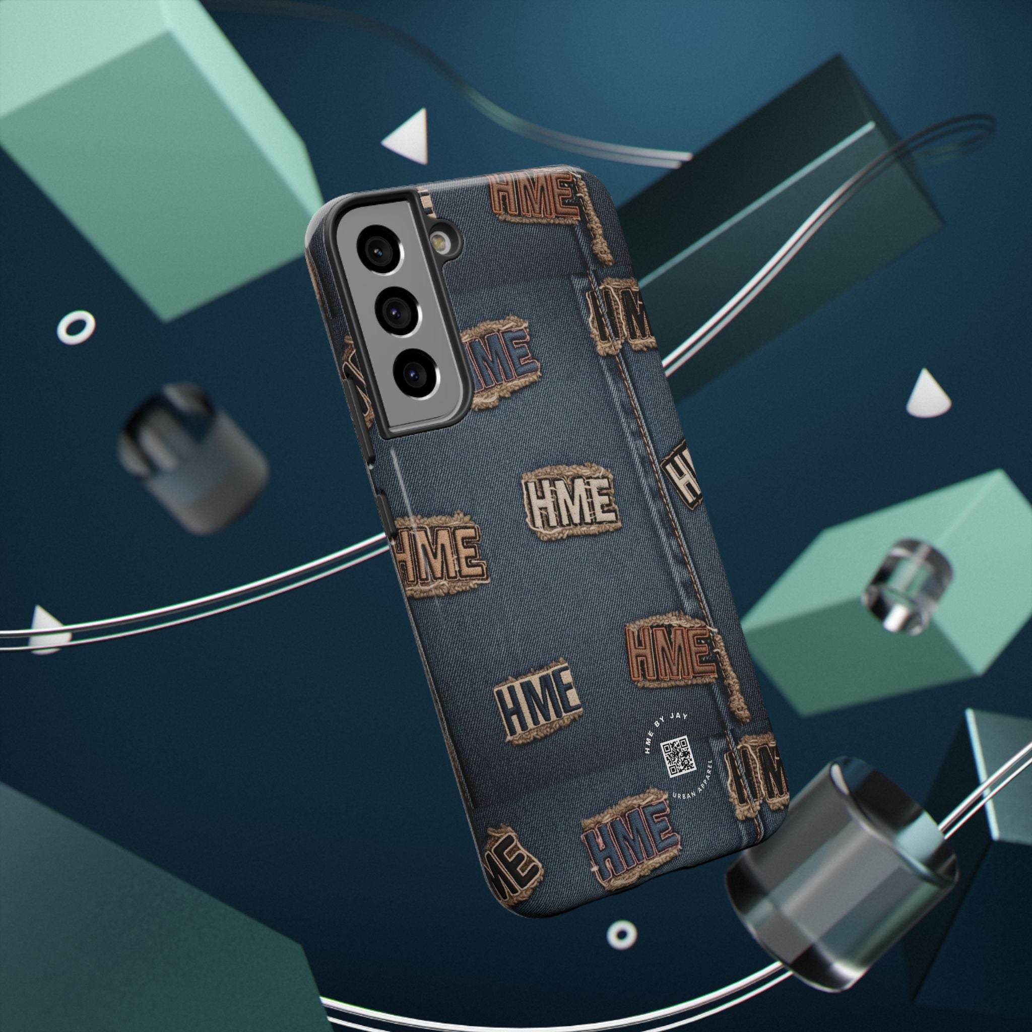 Phone Case Stressed Denim HME Patches Impact-Resistant