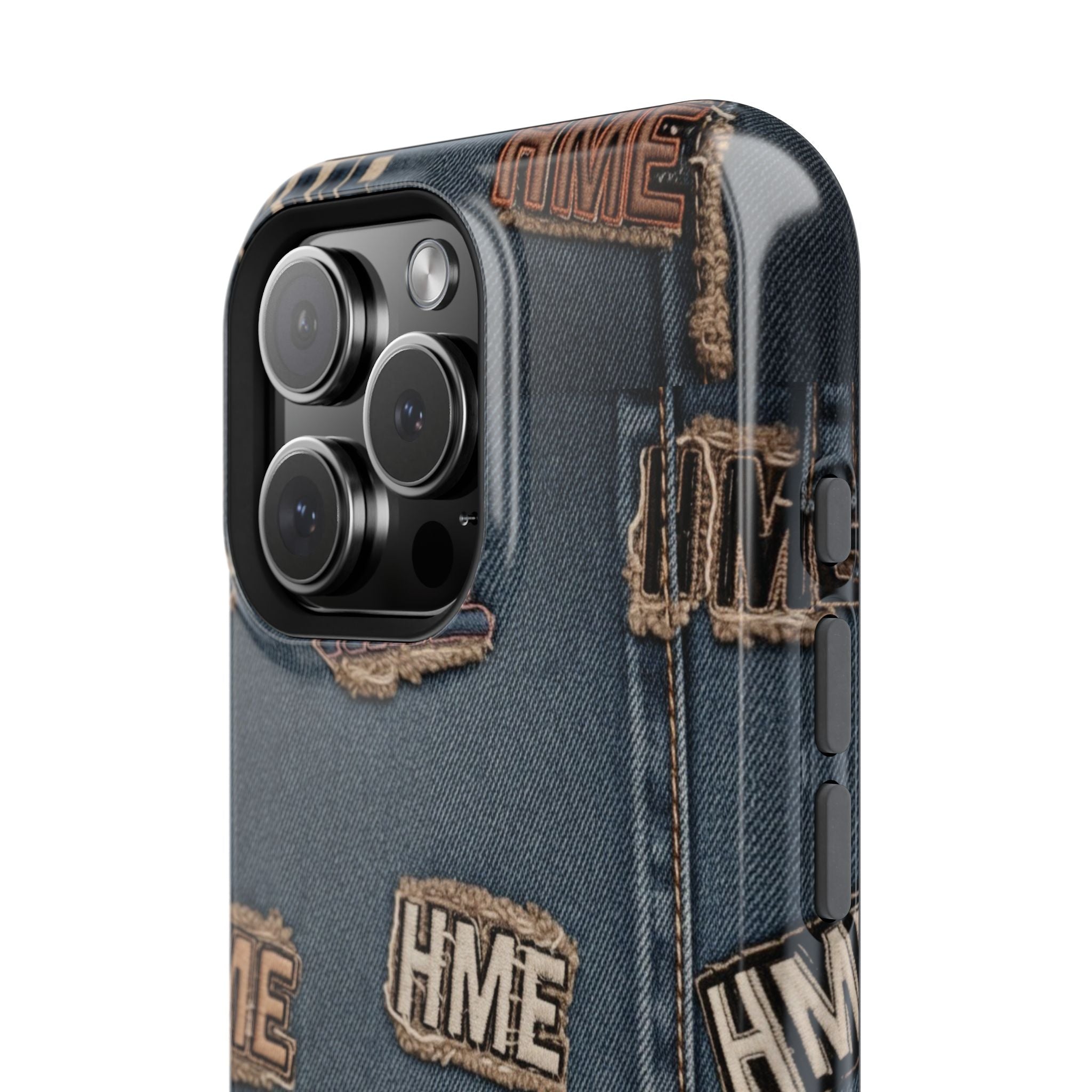 Phone Case Stressed Denim HME Patches Impact-Resistant