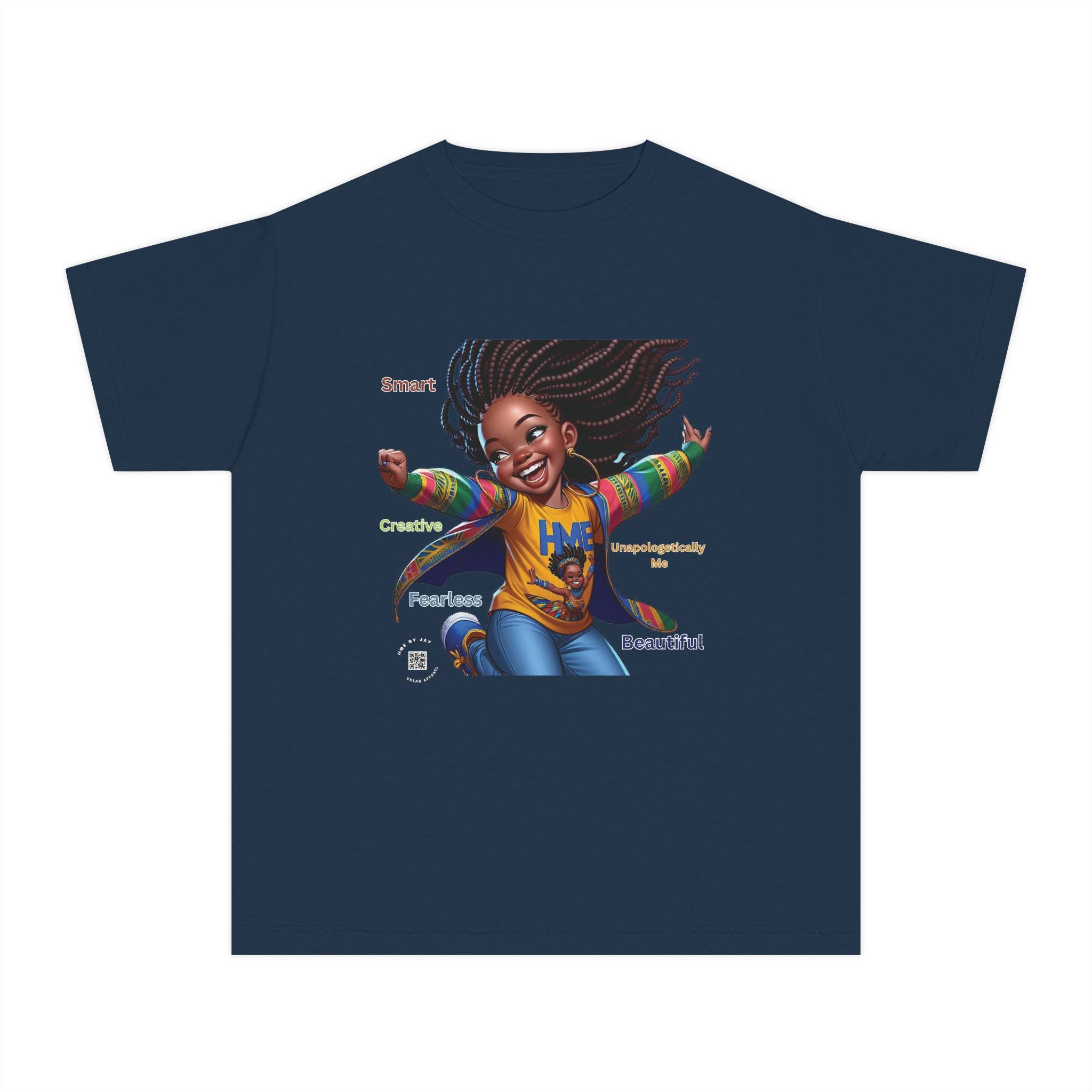 Empowerment Youth Tee (Ahnye's Melanin Collection) - Smart, Creative, Fearless, Beautiful, Gift for Kids, Inspirational Apparel, Back to School, Birthday, [...]