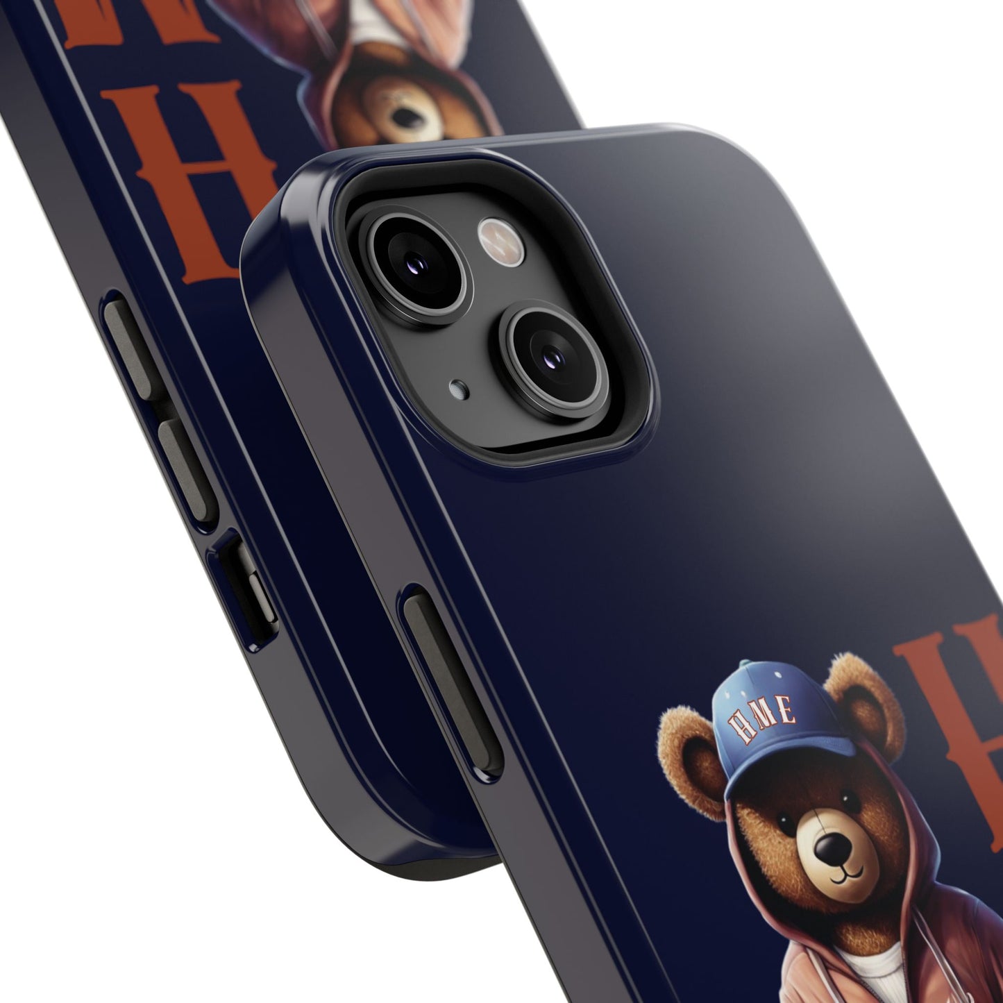 HME Bear Logo Collection Navy Blue Impact-Resistant Cases