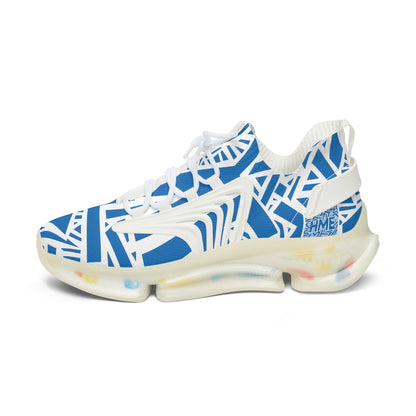 HME FlexComfort Blue & White Women's Mesh Sneakers