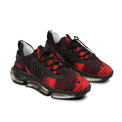 FlexComfort Red & Black Men's Mesh Sneakers