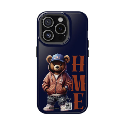 HME Bear Logo Collection Navy Blue Impact-Resistant Cases