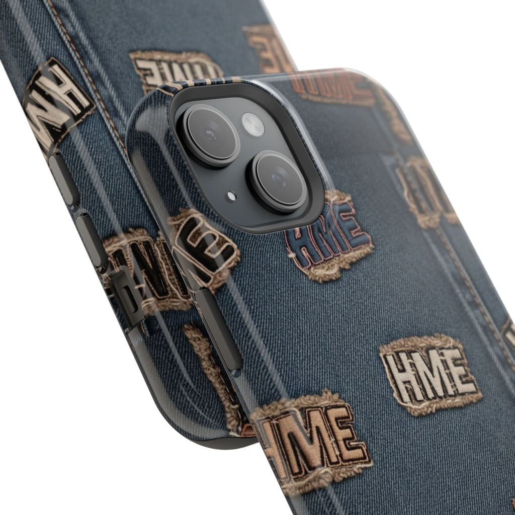 Phone Case Stressed Denim HME Patches Impact-Resistant