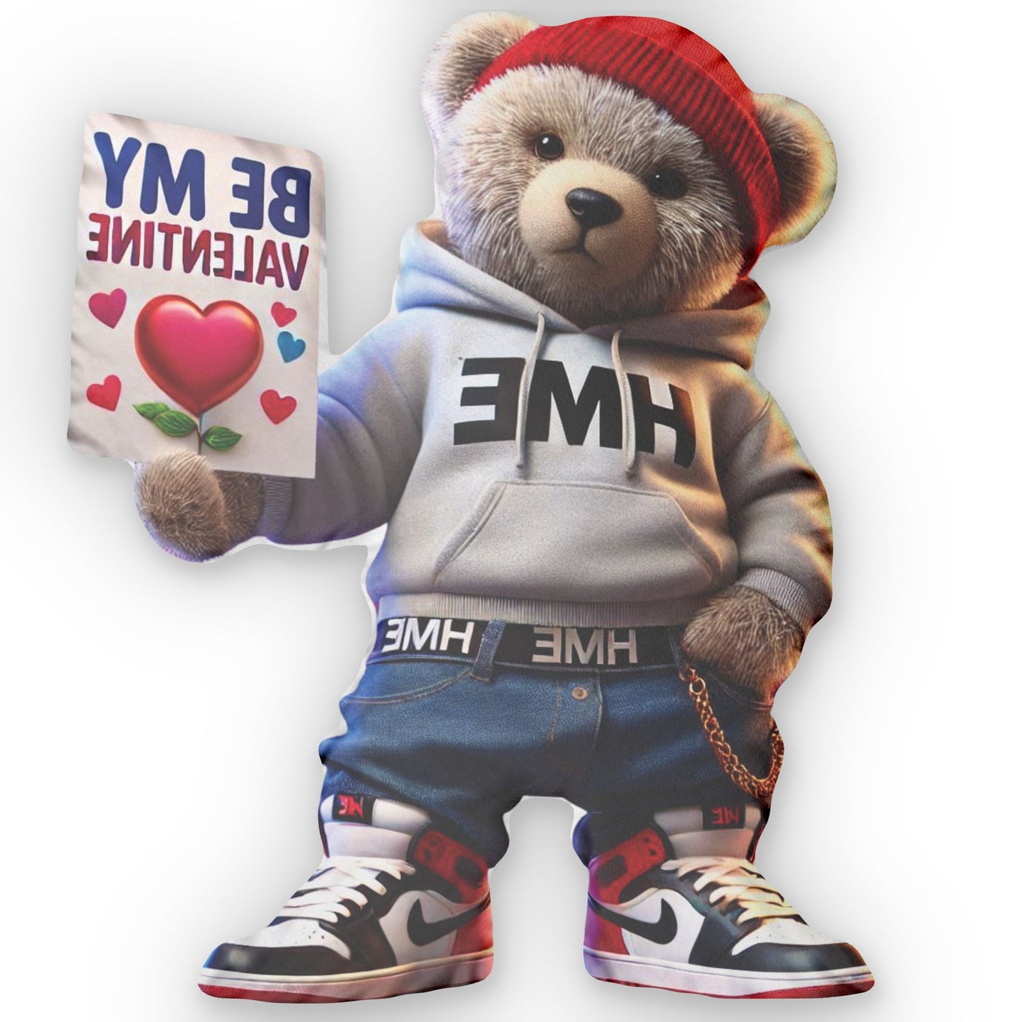 Pillow - Bear Chilin with Be my Valentine message by HME