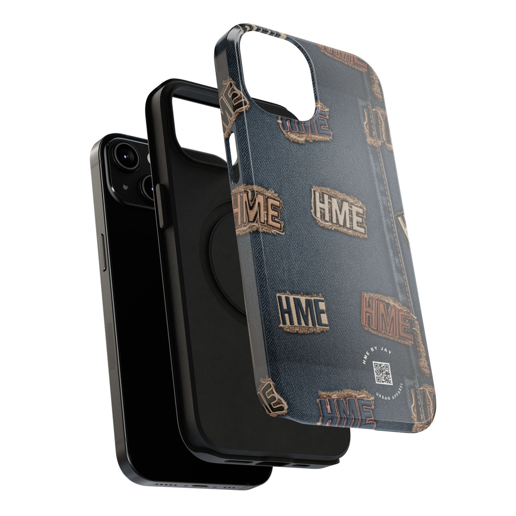 Phone Case Stressed Denim HME Patches Impact-Resistant
