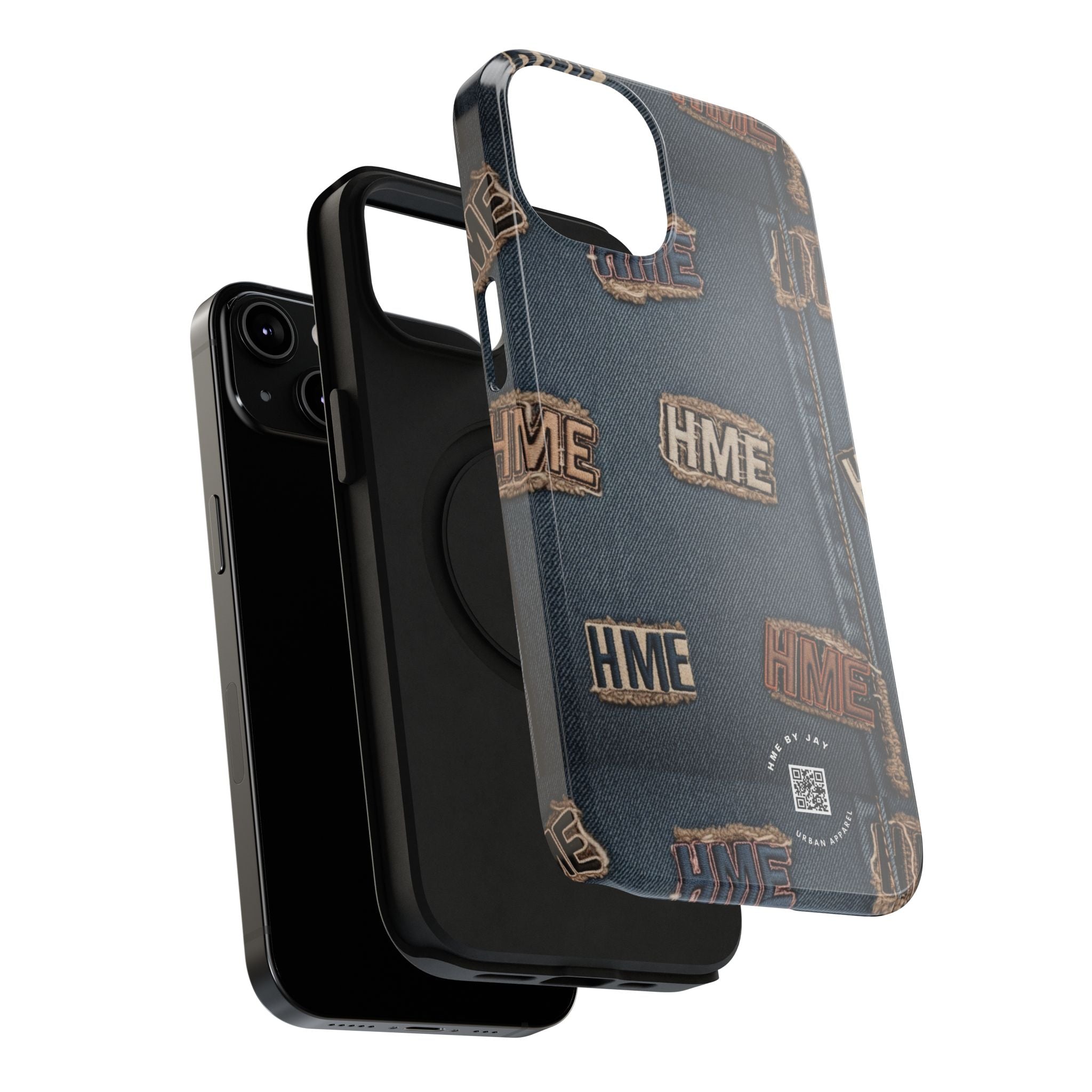 Phone Case Stressed Denim HME Patches Impact-Resistant