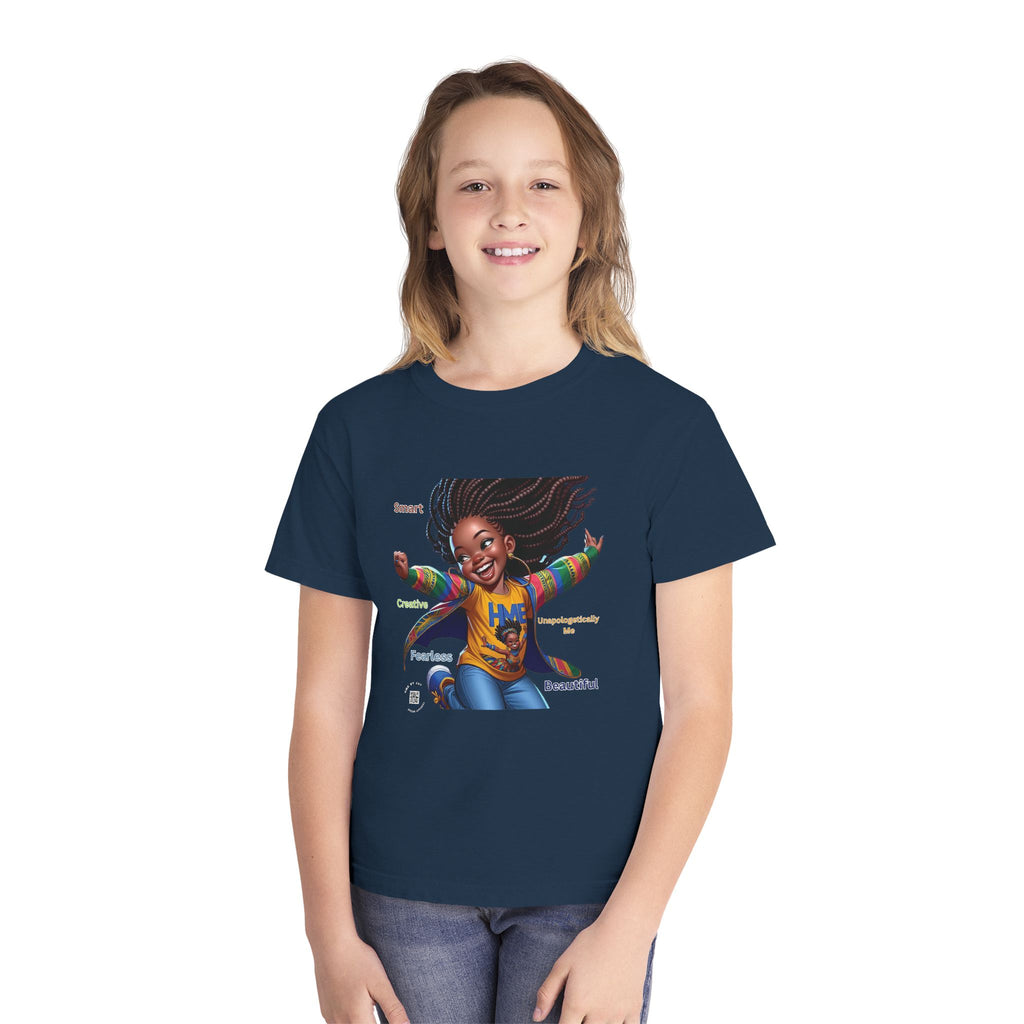 Empowerment Youth Tee (Ahnye's Melanin Collection) - Smart, Creative, Fearless, Beautiful, Gift for Kids, Inspirational Apparel, Back to School, Birthday, [...]