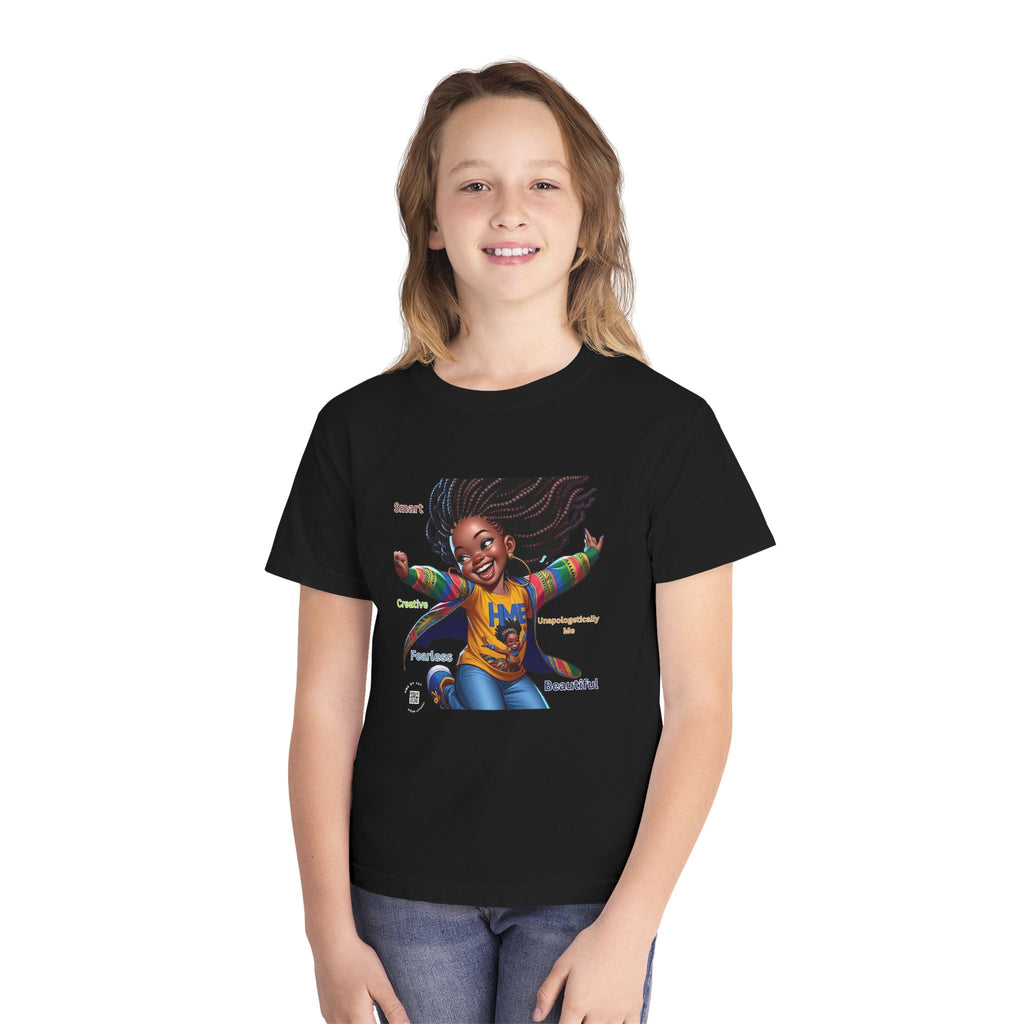 Empowerment Youth Tee (Ahnye's Melanin Collection) - Smart, Creative, Fearless, Beautiful, Gift for Kids, Inspirational Apparel, Back to School, Birthday, [...]