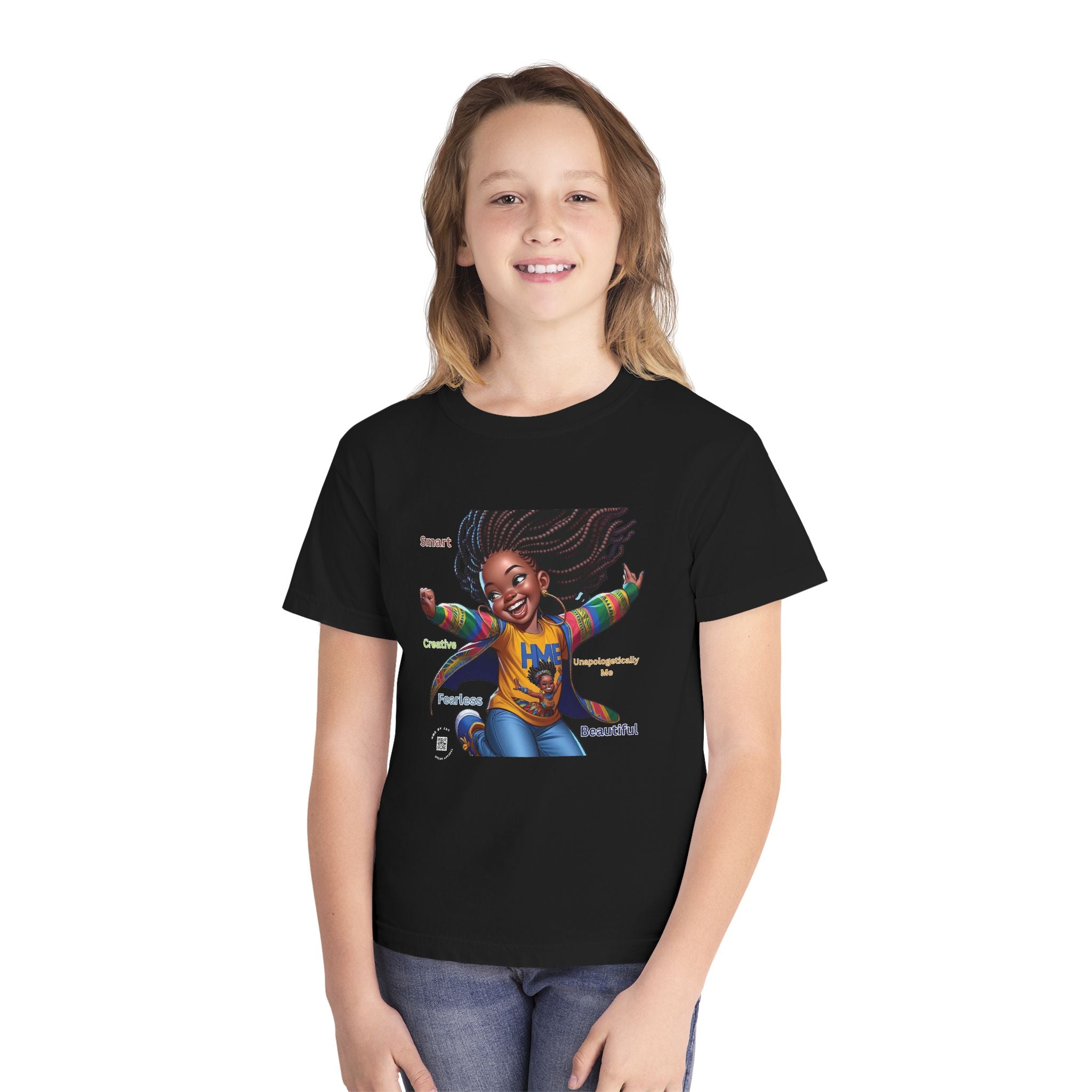 Empowerment Youth Tee (Ahnye's Melanin Collection) - Smart, Creative, Fearless, Beautiful, Gift for Kids, Inspirational Apparel, Back to School, Birthday, [...]