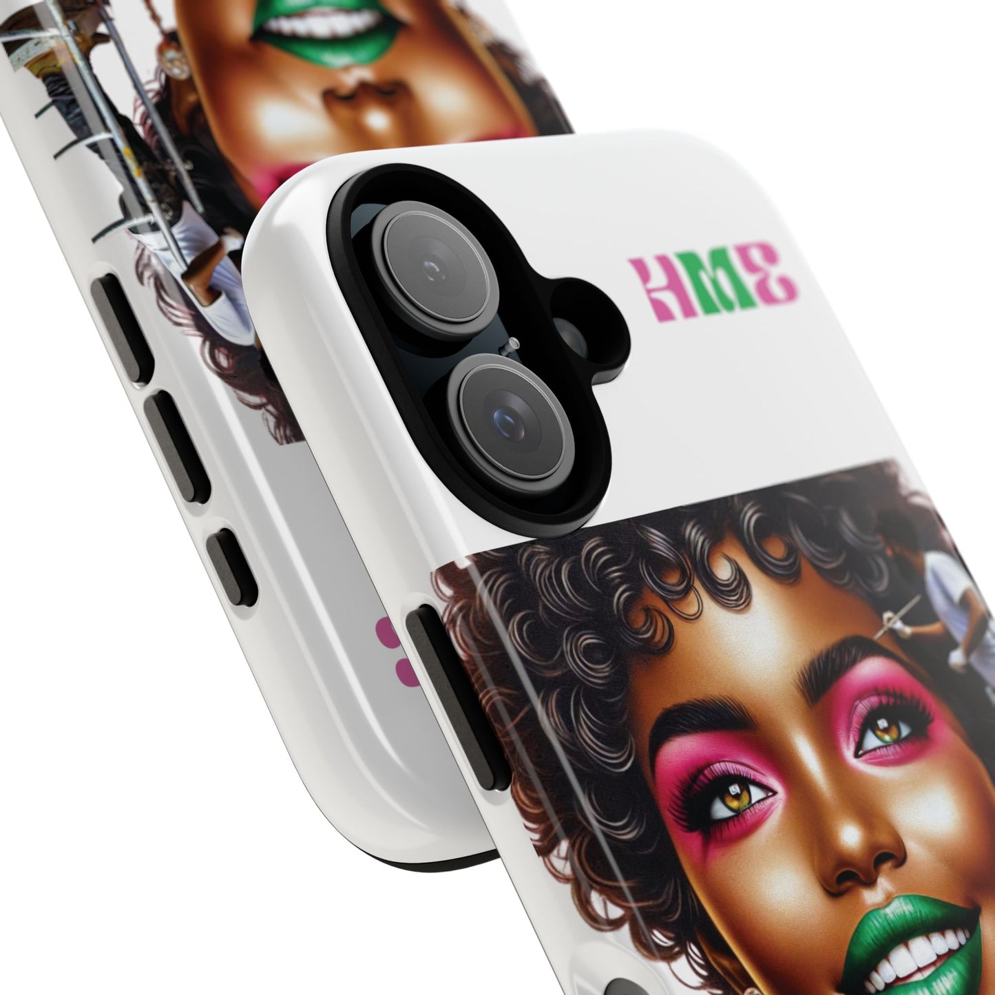 Phone Case - Ahnye's Melanin Collection Devine 9, AKA creation of beauty (White)