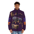 One Piece FedEx Graphic Puffer Jacket — Anime Crossover Puffer Jacket