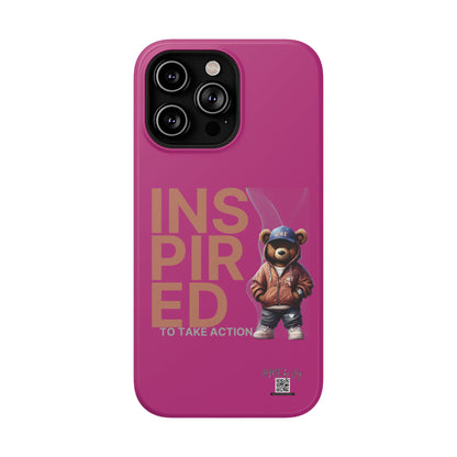 Phone Cases - HME Logo Bear, Inspired to take action Pink