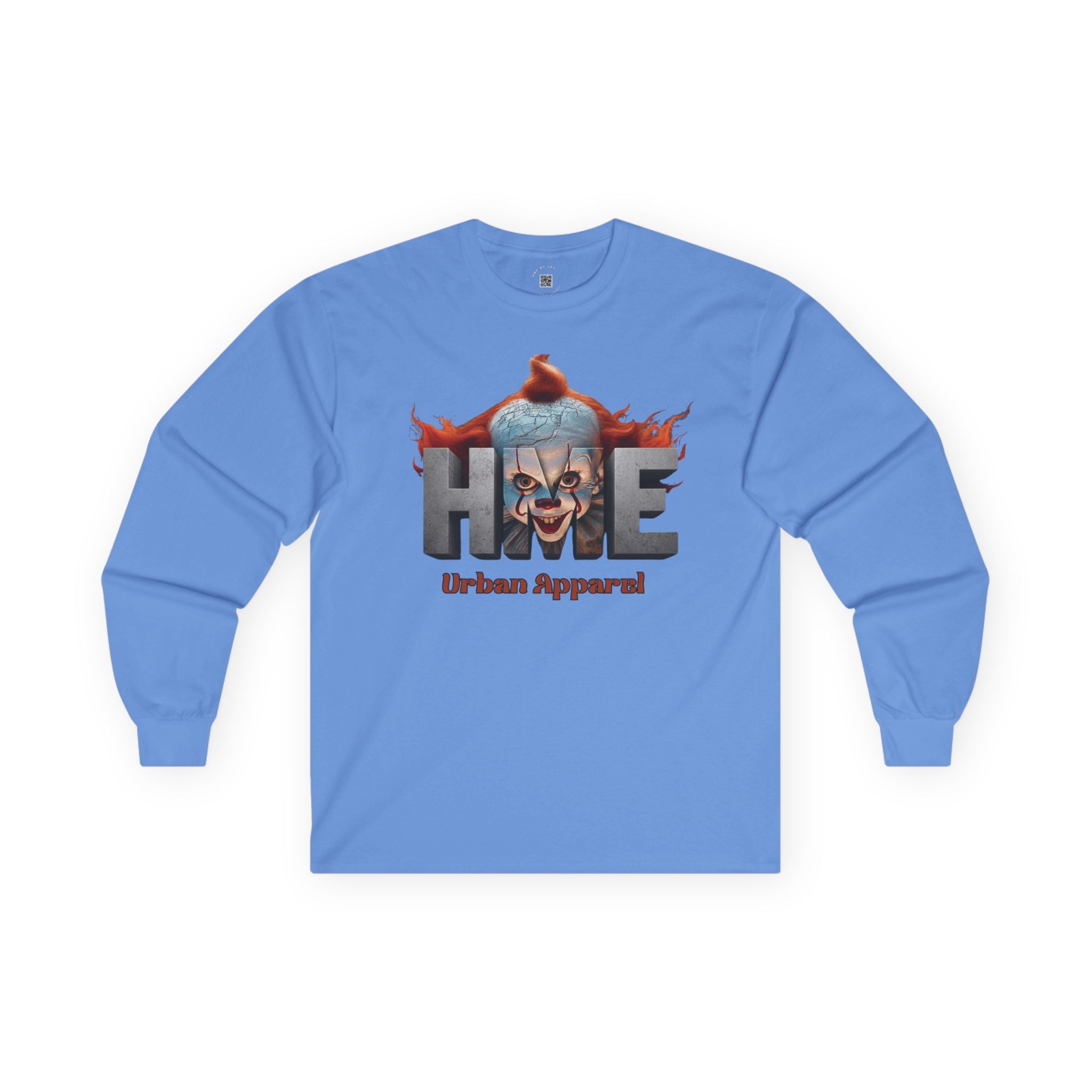 IT Horror-Inspired Long Sleeve Tee — Minimal 'IT' Typeface Design