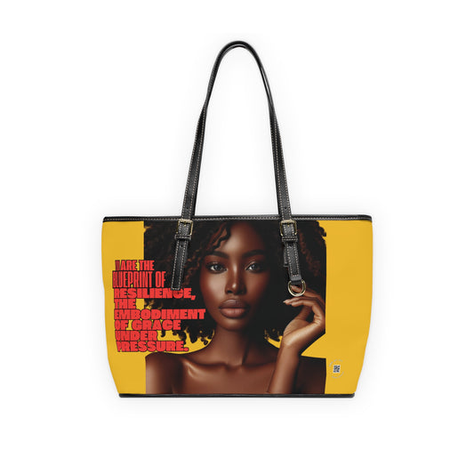 Shoulder Bag - Ahnye's Melanin Collection The Blueprint words of affirmation (Yellow)
