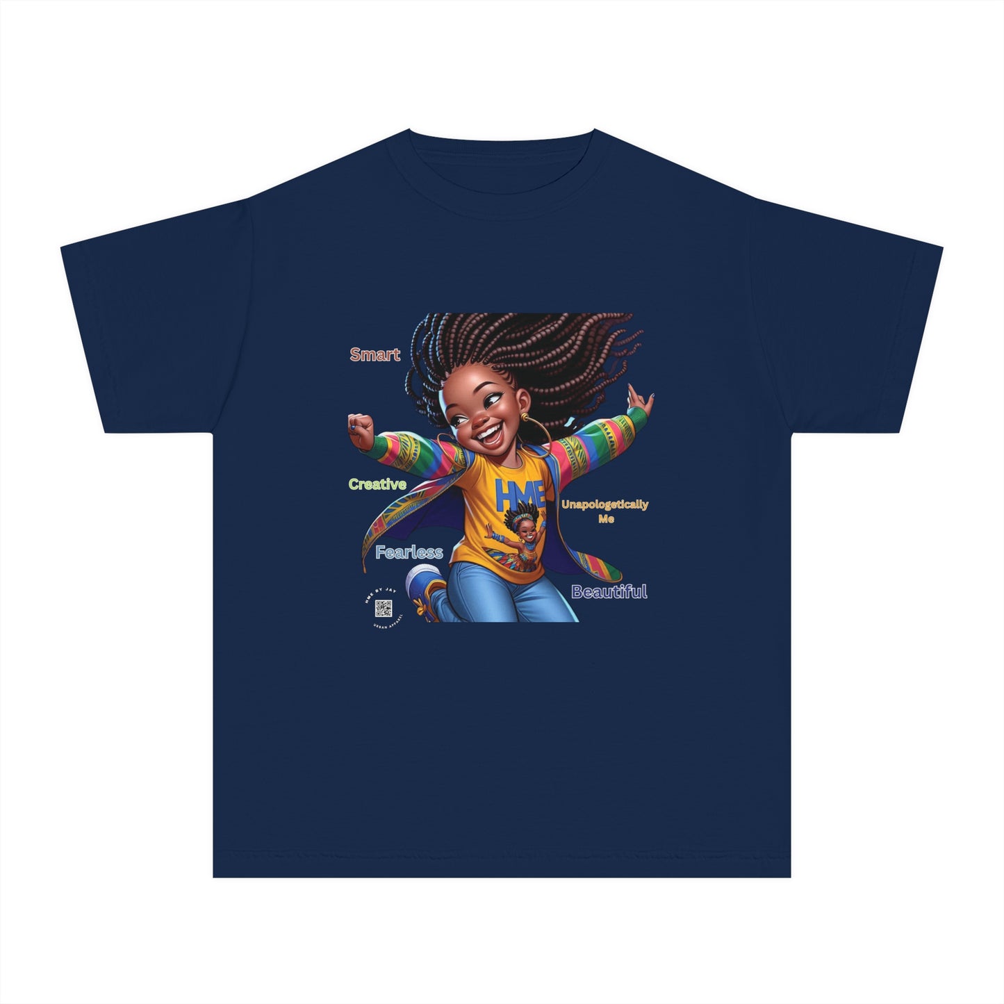 Empowerment Youth Tee (Ahnye's Melanin Collection) - Smart, Creative, Fearless, Beautiful, Gift for Kids, Inspirational Apparel, Back to School, Birthday, [...]