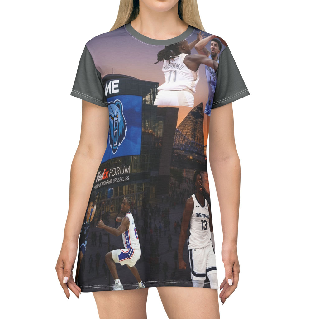 NBA Young Stars T-Shirt Dress - Memphis Grizzlies Scotty Pippen Jr, Jaren Jackson Jr, Jaylen Wells
