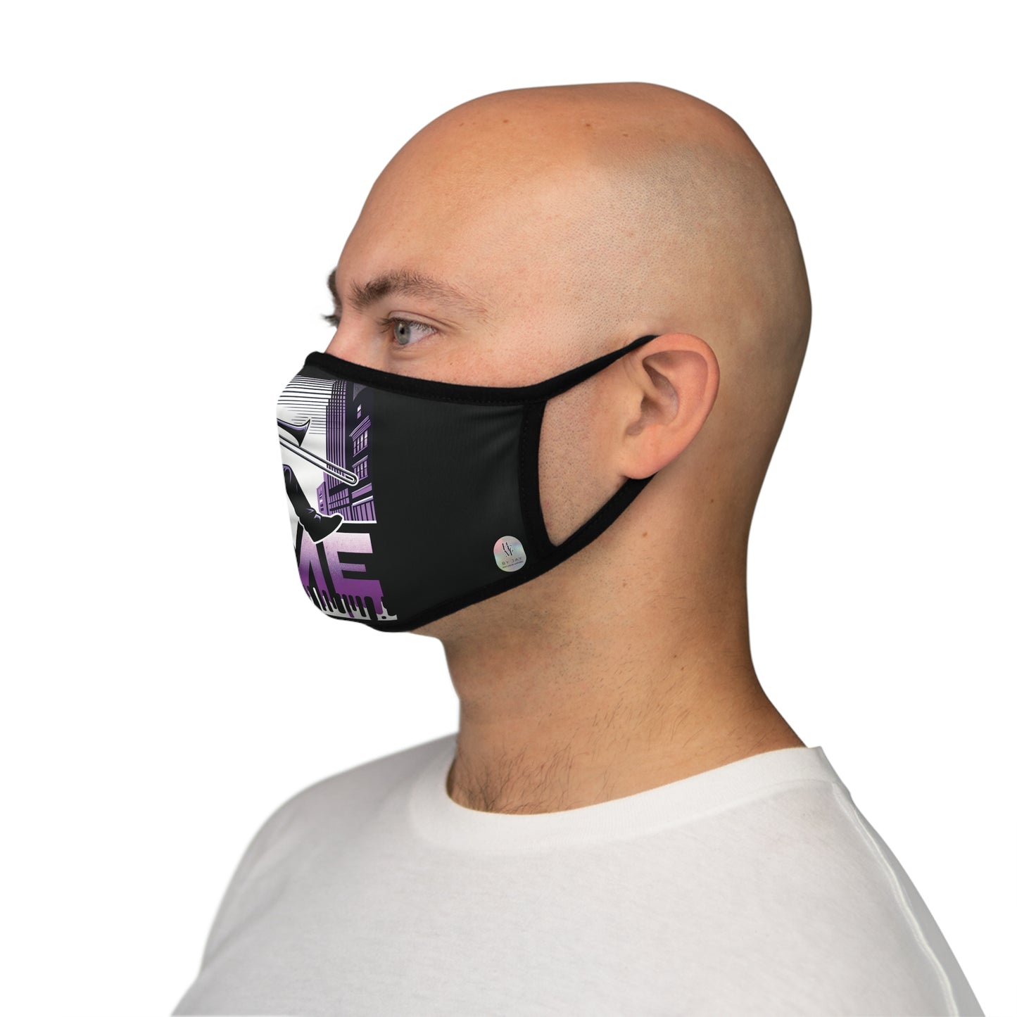 The Trombone Collection (Black) Fitted 2 layer Polyester Face Mask