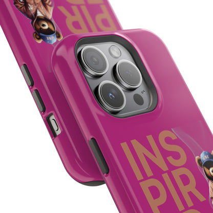 Phone Cases - HME Logo Bear, Inspired to take action Pink