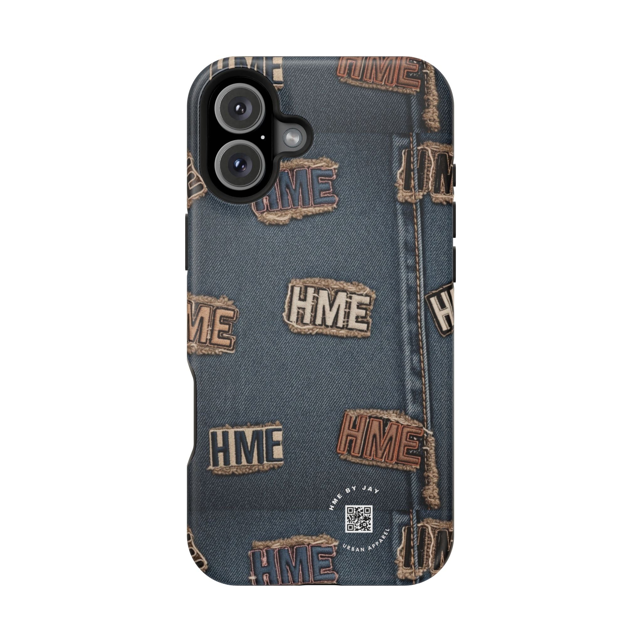 Phone Case Stressed Denim HME Patches Impact-Resistant
