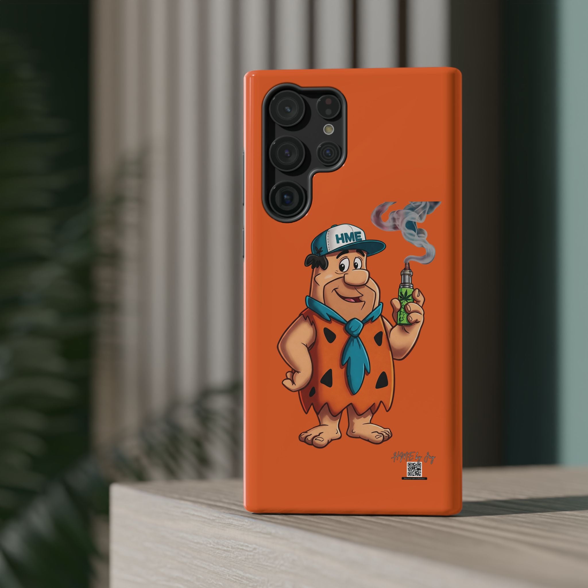 Phone Case - 420 Fred Flintstone with his THC Vape Pen Design